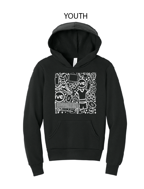 Indianola Volleyball Club - BELLA+CANVAS® 3719 Unisex Sponge Fleece Pullover Hoodie - Image 2