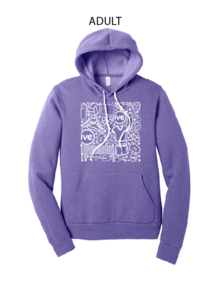 Indianola Volleyball Club - BELLA+CANVAS® 3719 Unisex Sponge Fleece Pullover Hoodie