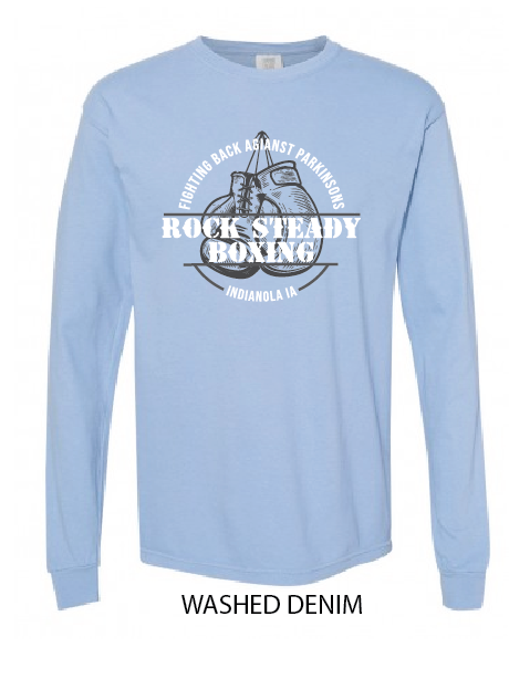 Rock Steady Boxing (The Village) - Comfort Colors Unisex Garment-Dyed Heavyweight Long Sleeve T-Shirt - 6014 - Image 2