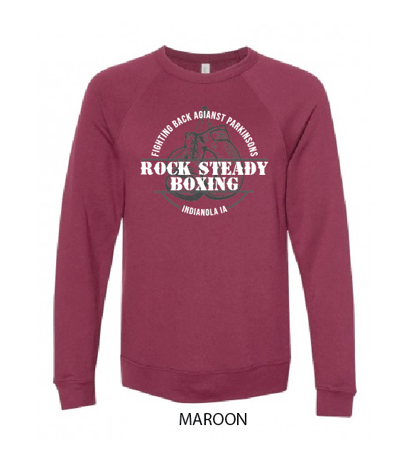 Rock Steady Boxing (The Village) - BELLA + CANVAS Unisex Sponge Fleece Raglan Crewneck Sweatshirt - 3901 - Image 2