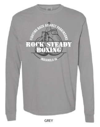 Rock Steady Boxing (The Village) - Comfort Colors Unisex Garment-Dyed Heavyweight Long Sleeve T-Shirt - 6014