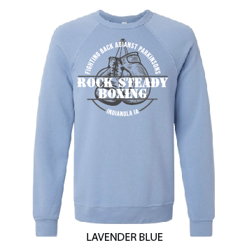 Rock Steady Boxing (The Village) - BELLA + CANVAS Unisex Sponge Fleece Raglan Crewneck Sweatshirt - 3901 - Image 3