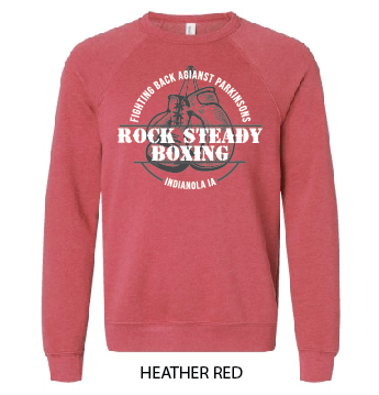 Rock Steady Boxing (The Village) - BELLA + CANVAS Unisex Sponge Fleece Raglan Crewneck Sweatshirt - 3901 - Image 4